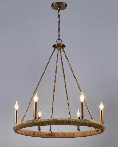 Arabela Lighting Cabana 28" 6-Light Chandelier | Thumbnail 5 Arabela Lighting Cabana 28" 6-Light Chandelier | Thumbnail 5