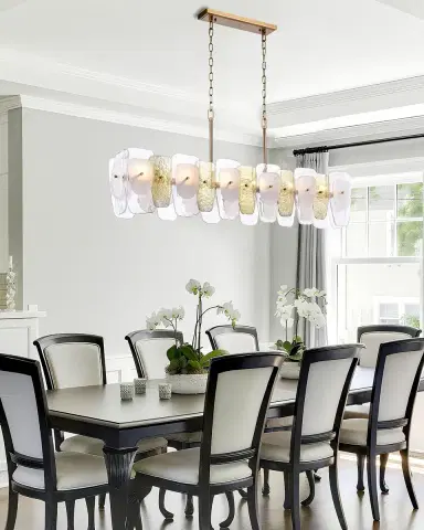Arabela Lighting Strata 53" 6-Light Linear Chandelier | Thumbnail 2 Arabela Lighting Strata 53" 6-Light Linear Chandelier | Thumbnail 2