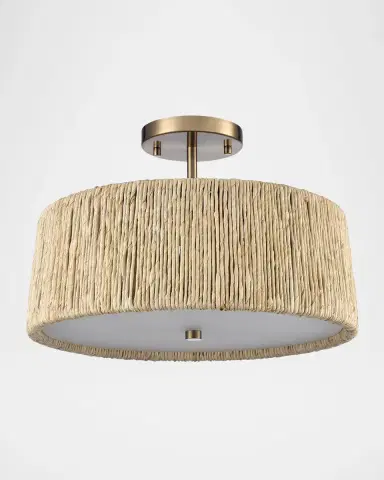 Arabela Lighting Cabana 16" 3-Light Semi-Flush Mount | Thumbnail 3 Arabela Lighting Cabana 16" 3-Light Semi-Flush Mount | Thumbnail 3