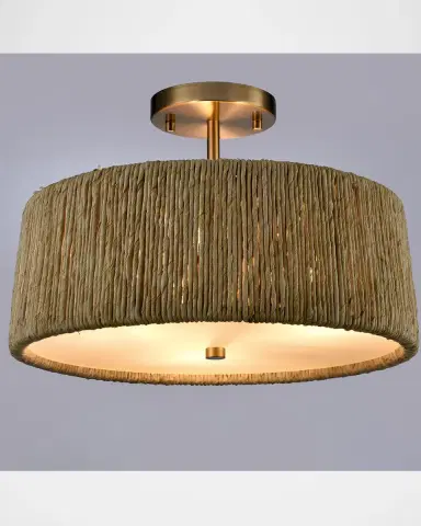 Arabela Lighting Cabana 16" 3-Light Semi-Flush Mount | Thumbnail 5 Arabela Lighting Cabana 16" 3-Light Semi-Flush Mount | Thumbnail 5