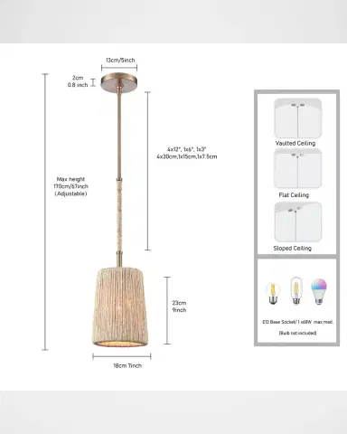 Arabela Lighting Cabana 9" Pendant | Thumbnail 9 Arabela Lighting Cabana 9" Pendant | Thumbnail 9