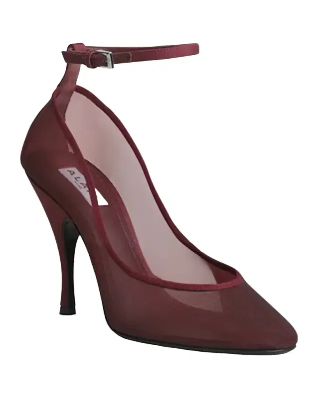 100mm Mesh Ankle-Strap Pumps 100mm Mesh Ankle-Strap Pumps