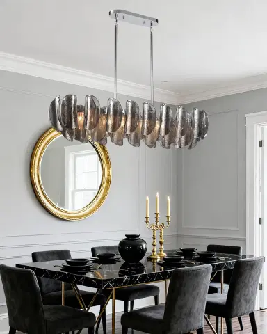 Arabela Lighting Chateau 47" 6-Light Linear Chandelier | Thumbnail 2 Arabela Lighting Chateau 47" 6-Light Linear Chandelier | Thumbnail 2
