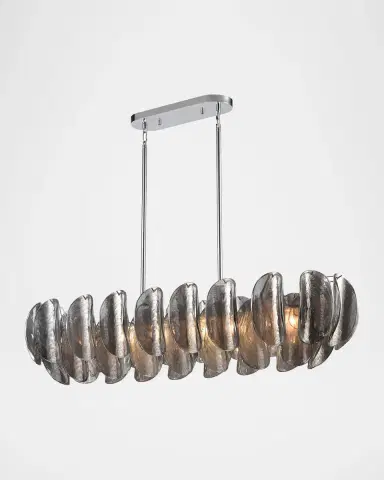 Arabela Lighting Chateau 47" 6-Light Linear Chandelier | Thumbnail 4 Arabela Lighting Chateau 47" 6-Light Linear Chandelier | Thumbnail 4