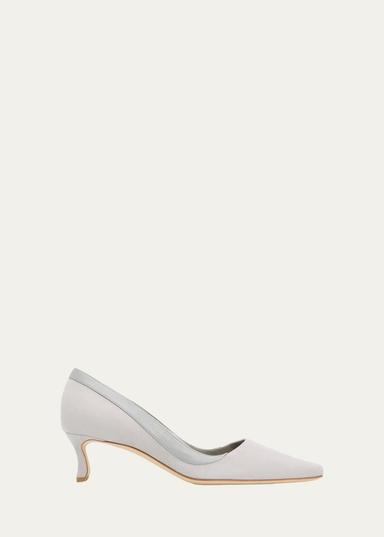 Manolo Blahnik 50mm Armelia Mixed Leather Pumps | Thumbnail 1 Manolo Blahnik 50mm Armelia Mixed Leather Pumps | Thumbnail 1