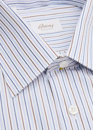 Brioni Men's Striped Cotton Dress Shirt | Thumbnail 2 Brioni Men's Striped Cotton Dress Shirt | Thumbnail 2
