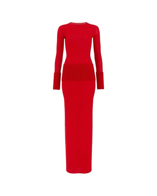 Merino Wool Long-Sleeve Bodycon Maxi Dress Merino Wool Long-Sleeve Bodycon Maxi Dress
