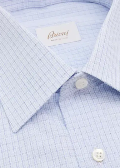Brioni Men's Check Cotton Dress Shirt | Thumbnail 2 Brioni Men's Check Cotton Dress Shirt | Thumbnail 2