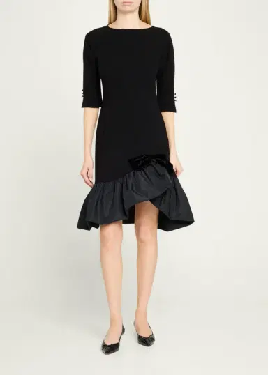 Rickie Freeman for Teri Jon Taffeta Bubble-Hem Crepe Mini Dress | Thumbnail 2 Rickie Freeman for Teri Jon Taffeta Bubble-Hem Crepe Mini Dress | Thumbnail 2