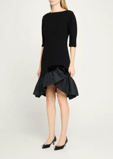 Rickie Freeman for Teri Jon Taffeta Bubble-Hem Crepe Mini Dress | Thumbnail 4 Rickie Freeman for Teri Jon Taffeta Bubble-Hem Crepe Mini Dress | Thumbnail 4