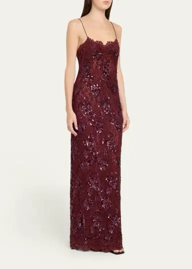 LoveShackFancy Ciona Embellished Floral Lace Maxi Dress | Thumbnail 4 LoveShackFancy Ciona Embellished Floral Lace Maxi Dress | Thumbnail 4