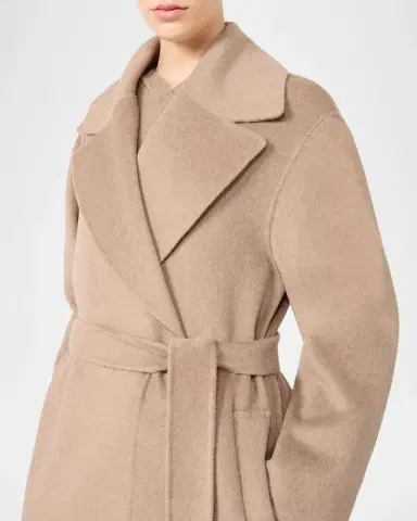 Max Mara Carisma Wool-Cashmere Wrap Coat With Scarf | Thumbnail 5 Max Mara Carisma Wool-Cashmere Wrap Coat With Scarf | Thumbnail 5