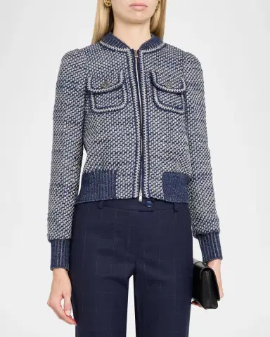 MAISON COMMON Metallic Tweed Bomber Jacket | Thumbnail 4 MAISON COMMON Metallic Tweed Bomber Jacket | Thumbnail 4