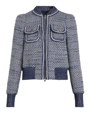 MAISON COMMON Metallic Tweed Bomber Jacket | Thumbnail 1 MAISON COMMON Metallic Tweed Bomber Jacket | Thumbnail 1