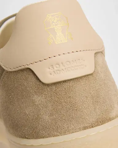 Brunello Cucinelli Men's Suede T-Toe Low-Top Sneakers | Thumbnail 5 Brunello Cucinelli Men's Suede T-Toe Low-Top Sneakers | Thumbnail 5
