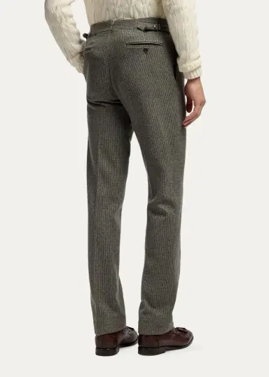 Ralph Lauren Purple Label Men's Gregory Hand-Tailored Tick-Weave Trousers | Thumbnail 3 Ralph Lauren Purple Label Men's Gregory Hand-Tailored Tick-Weave Trousers | Thumbnail 3