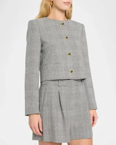 TANYA TAYLOR Lois Glen Plaid Blazer | Thumbnail 4 TANYA TAYLOR Lois Glen Plaid Blazer | Thumbnail 4