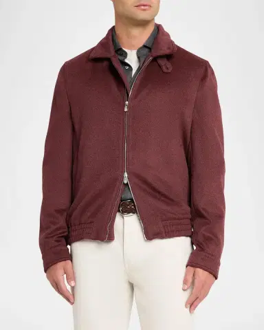 Brunello Cucinelli Men's Stretch-Jersey Jacket | Thumbnail 4 Brunello Cucinelli Men's Stretch-Jersey Jacket | Thumbnail 4