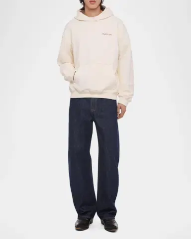 Helmut Lang Men's Logo Cotton Hoodie | Thumbnail 2 Helmut Lang Men's Logo Cotton Hoodie | Thumbnail 2