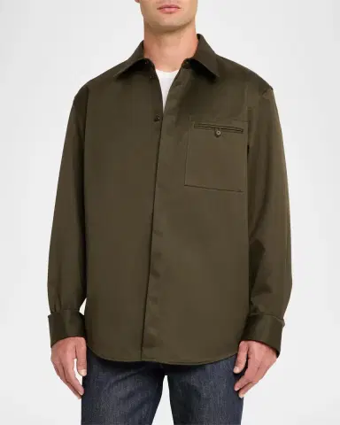 Helmut Lang Men's Cotton Shirt Jacket | Thumbnail 4 Helmut Lang Men's Cotton Shirt Jacket | Thumbnail 4