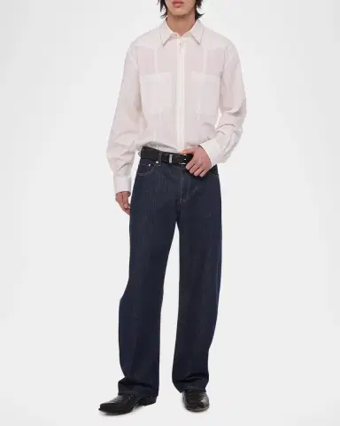 Helmut Lang Men's Saddle Dark Wash Jeans | Thumbnail 2 Helmut Lang Men's Saddle Dark Wash Jeans | Thumbnail 2