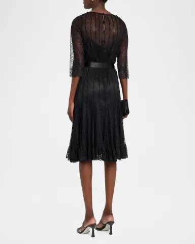 Rickie Freeman for Teri Jon Pintuck Laced Cocktail Dress | Thumbnail 3 Rickie Freeman for Teri Jon Pintuck Laced Cocktail Dress | Thumbnail 3