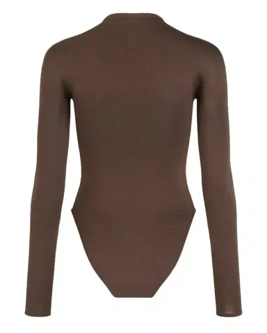 Alaïa Semi-Sheer Mock-Neck Bodysuit | Thumbnail 1 Alaïa Semi-Sheer Mock-Neck Bodysuit | Thumbnail 1