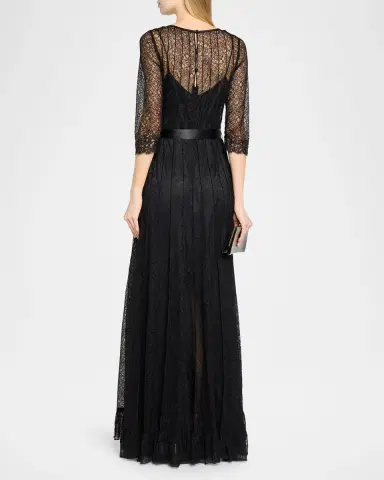 Rickie Freeman for Teri Jon Pintuck Lace Gown | Thumbnail 3 Rickie Freeman for Teri Jon Pintuck Lace Gown | Thumbnail 3