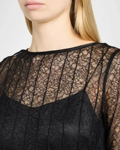Rickie Freeman for Teri Jon Pintuck Lace Gown | Thumbnail 5 Rickie Freeman for Teri Jon Pintuck Lace Gown | Thumbnail 5