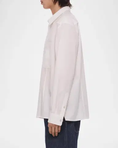 Helmut Lang Men's Cotton Relaxed Shirt | Thumbnail 5 Helmut Lang Men's Cotton Relaxed Shirt | Thumbnail 5