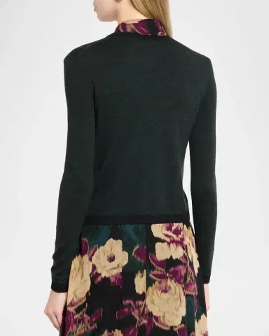Rickie Freeman for Teri Jon Floral Intarsia Wool Knit Cardigan | Thumbnail 3 Rickie Freeman for Teri Jon Floral Intarsia Wool Knit Cardigan | Thumbnail 3