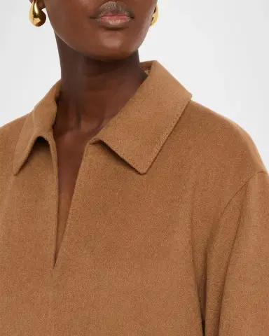 Lafayette 148 New York Spread-Collar Camel Hair Blouse | Thumbnail 5 Lafayette 148 New York Spread-Collar Camel Hair Blouse | Thumbnail 5