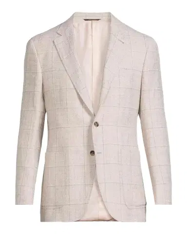 Canali Windowpane Linen-Wool Sportcoat | Thumbnail 1 Canali Windowpane Linen-Wool Sportcoat | Thumbnail 1