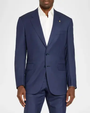 Stefano Ricci Men's Classic Solid Wool Suit | Thumbnail 4 Stefano Ricci Men's Classic Solid Wool Suit | Thumbnail 4
