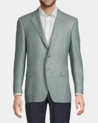 Canali Lux Solid Diagonal Weave Sportcoat | Thumbnail 4 Canali Lux Solid Diagonal Weave Sportcoat | Thumbnail 4