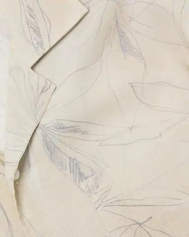 Canali Leaf-Print Button-Front Shirt | Thumbnail 5 Canali Leaf-Print Button-Front Shirt | Thumbnail 5