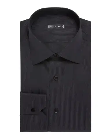 Stefano Ricci Men's Cotton Tonal Striped Dress Shirt | Thumbnail 1 Stefano Ricci Men's Cotton Tonal Striped Dress Shirt | Thumbnail 1