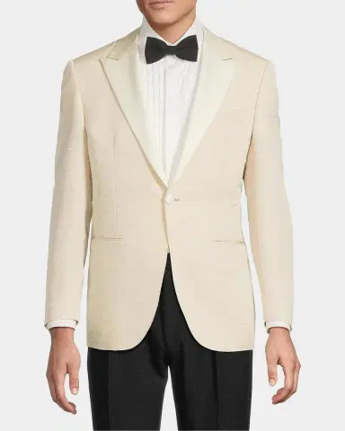 Canali Textured Wool-Silk Dinner Jacket | Thumbnail 4 Canali Textured Wool-Silk Dinner Jacket | Thumbnail 4