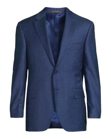Canali Micro-Plaid Wool Business Sport Coat | Thumbnail 1 Canali Micro-Plaid Wool Business Sport Coat | Thumbnail 1
