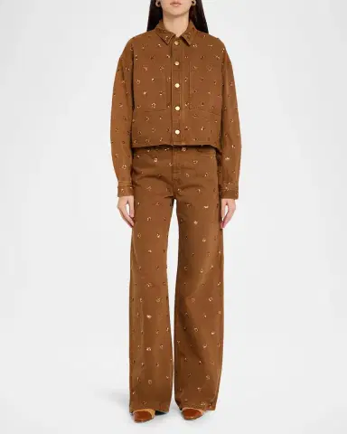 Ulla Johnson The Bobbi Embellished Denim Jacket | Thumbnail 2 Ulla Johnson The Bobbi Embellished Denim Jacket | Thumbnail 2