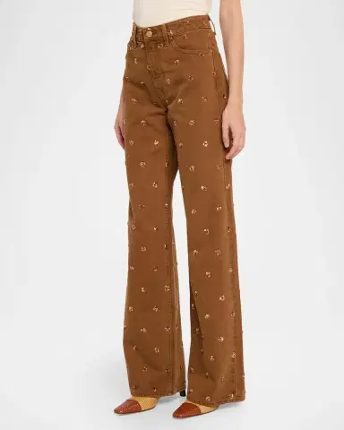 Ulla Johnson The Willow Embellished Flare Jeans | Thumbnail 4 Ulla Johnson The Willow Embellished Flare Jeans | Thumbnail 4