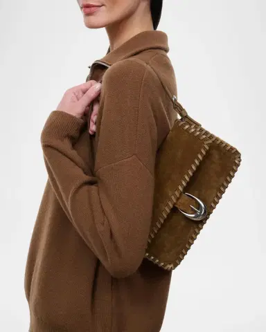 Staud Harlow Whipstitch Suede Shoulder Bag | Thumbnail 2 Staud Harlow Whipstitch Suede Shoulder Bag | Thumbnail 2