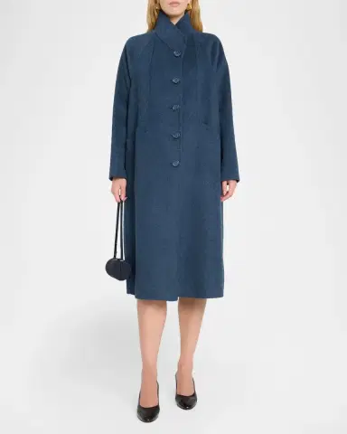 Emporio Armani Oversized Button-Front Coat | Thumbnail 2 Emporio Armani Oversized Button-Front Coat | Thumbnail 2