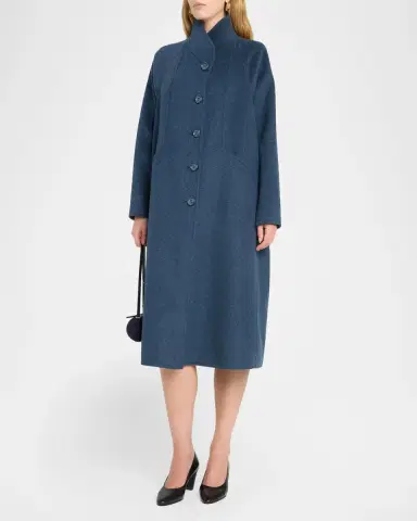 Emporio Armani Oversized Button-Front Coat | Thumbnail 4 Emporio Armani Oversized Button-Front Coat | Thumbnail 4