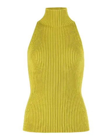 Alaïa Mock-Neck Wool-Blend Rib Halter Top | Thumbnail 2 Alaïa Mock-Neck Wool-Blend Rib Halter Top | Thumbnail 2