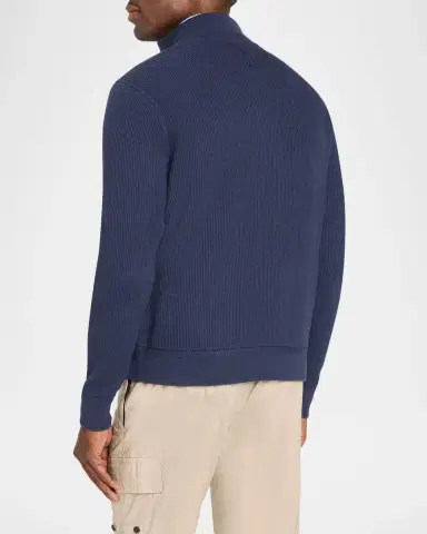 Polo Ralph Lauren Men's Cotton-Blend Insulated Zip-Front Sweater | Thumbnail 3 Polo Ralph Lauren Men's Cotton-Blend Insulated Zip-Front Sweater | Thumbnail 3
