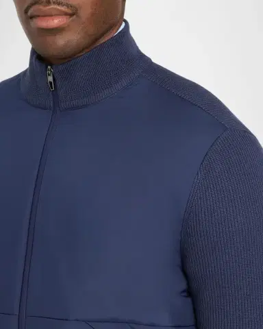 Polo Ralph Lauren Men's Cotton-Blend Insulated Zip-Front Sweater | Thumbnail 5 Polo Ralph Lauren Men's Cotton-Blend Insulated Zip-Front Sweater | Thumbnail 5
