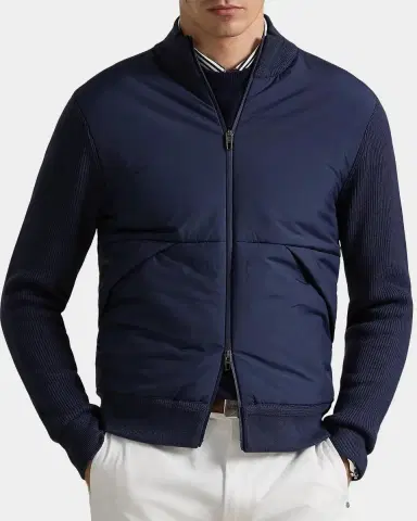 Polo Ralph Lauren Men's Cotton-Blend Insulated Zip-Front Sweater | Thumbnail 6 Polo Ralph Lauren Men's Cotton-Blend Insulated Zip-Front Sweater | Thumbnail 6