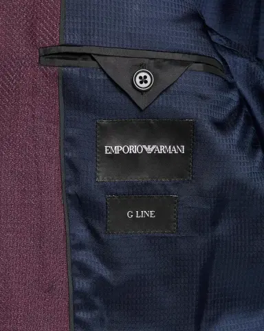 Emporio Armani Men's G-Line Wool Slim Herringbone Sport Coat | Thumbnail 6 Emporio Armani Men's G-Line Wool Slim Herringbone Sport Coat | Thumbnail 6