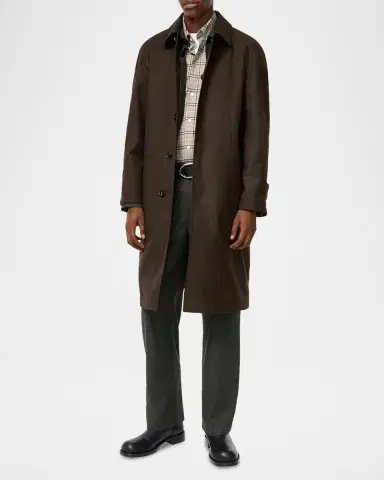 Burberry Men's Reversible Wool Car Coat | Thumbnail 2 Burberry Men's Reversible Wool Car Coat | Thumbnail 2
